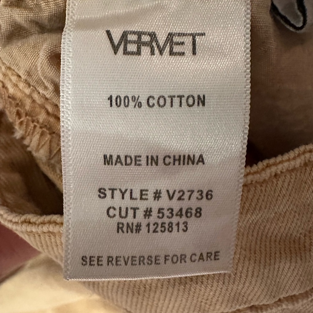 VERVET BY FLYING MONKEY Tan Distressed Flare Jeans - Picture 4 of 5